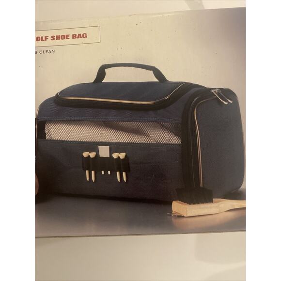 Claybrooke Golf Shoe Bag New Open Box Blue Includes Brush, Divot, Tees - Picture 3 of 8